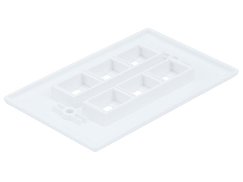 Monoprice 106733 Wall Plate for Keystone 6 Hole, White