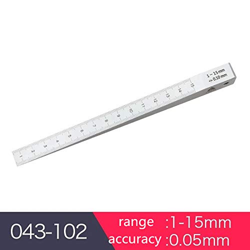 GLTL Taper Gauge Gap Gage Welding Wedge Feeler Gauge Gap Feeler Wedge Gauge Gap Hole Measure Tool (1-15mm) 1-15mm