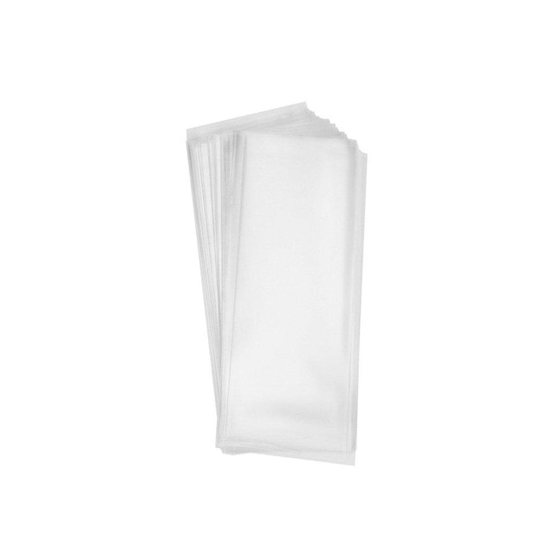 200 Clear Small Long Candy Cello Treat Bags 2x10 with 4" Twist Ties 6 Mix Colors - 1.4mils Thickness OPP Poly Bags for Birthday Favor Candles Pretzel Icy Candy Popsicle (2'' x 10'') 2'' x 10''