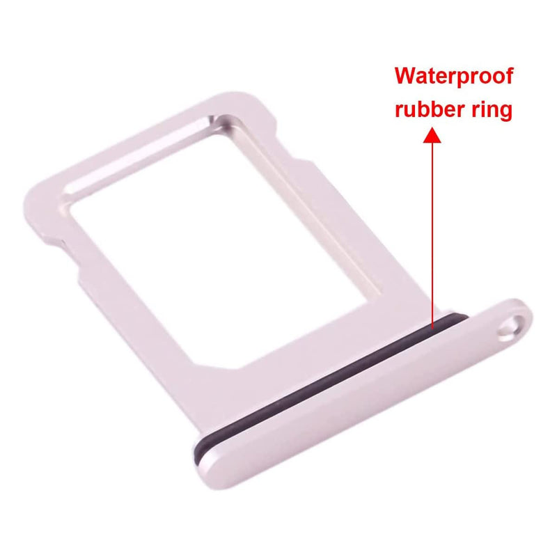 Perzework SIM Card Tray Holder Slot Replacement for iPhone 13 (Pink) with Waterproof Rubber Ring and Eject Pin (Single Sim Version) Pink