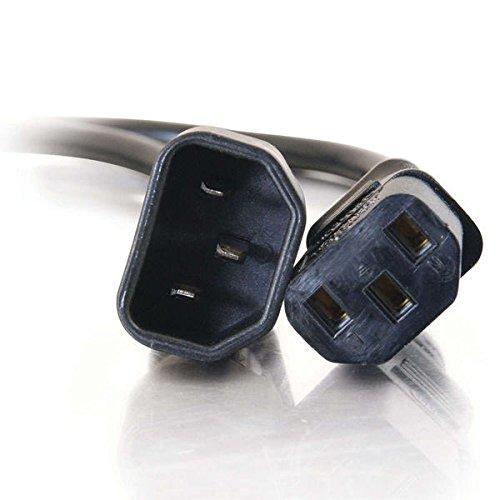 C2G Power Cord, Short Extension Cord, Power Extension Cord, 16 AWG, Black, 4 Feet (1.21 Meters), Cables to Go 29917 C14 to C13 16AWG
