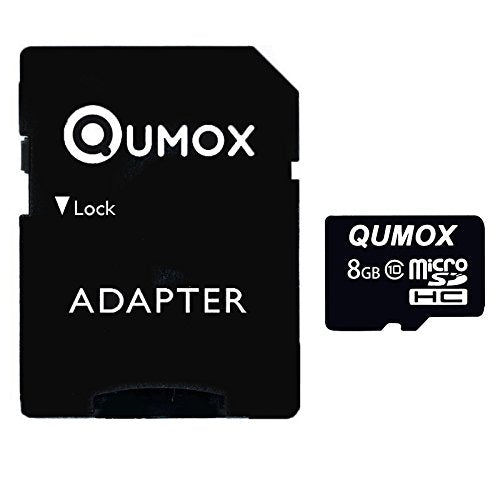 QUMOX 8GB 8 GB Micro SD HC SDHC Flash Memory Card Class 10 TF