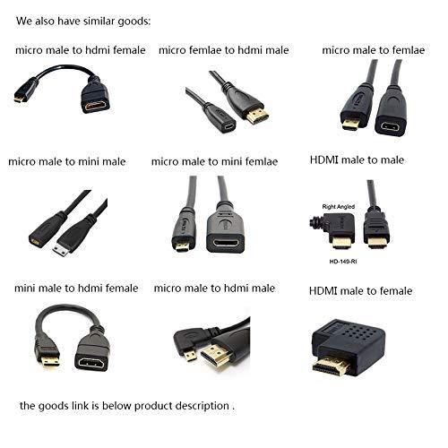 CY Micro HDMI 1.4 Male Type D to Mini HDMI 1.4 Female Type C Extension Cable for Laptop PC HDTV 10cm