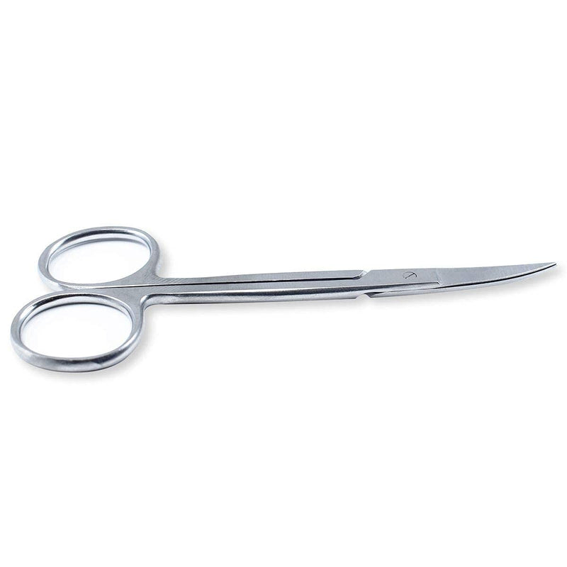 Iris Micro Dissecting Dental Lab Sharp Scissors, 4.5" (11.43cm) Fine Point Curved, Stainless Steel