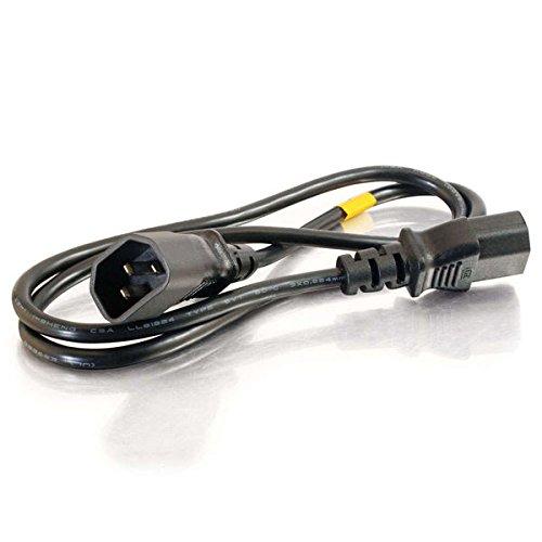 C2G Power Cord, Short Extension Cord, Power Extension Cord, 16 AWG, Black, 4 Feet (1.21 Meters), Cables to Go 29917 C14 to C13 16AWG