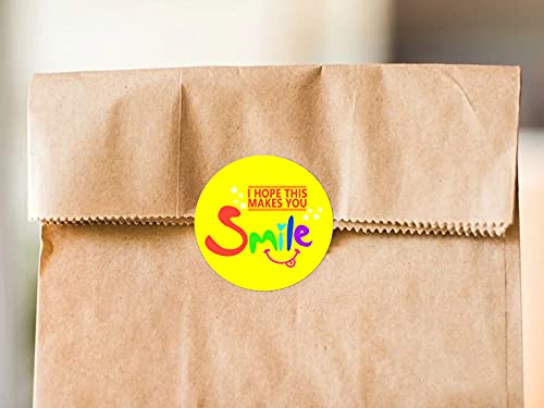 1.5 Inch Happy Mail Stickers,I Hope This Makes You Smile Label for Small Business,Packaging Stickers