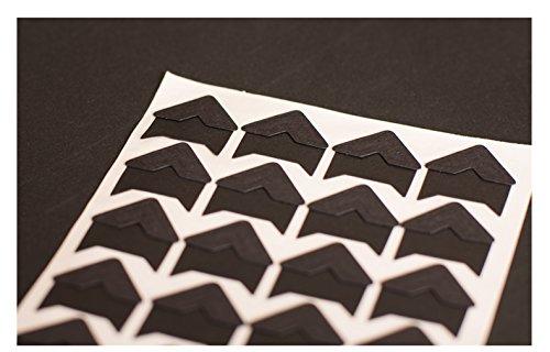 360 Count Self-Adhesive Acid Free Photo Corners Scrapbooks Memory Books (Black) Black