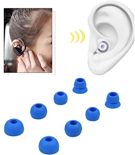 4 Pairs Replacement Silicone Earbuds Ear Tips Compatible with Powerbeats 2 Powerbeats 3 Wireless Beats by dre Headphones(Blue) Blue