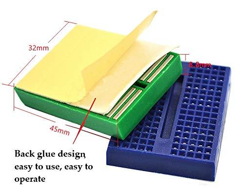 CenryKay 12PCS Mini Breadboard Kit 170 Points Mini Small Solderless Breadboard PCB Board Kit for Arduino Proto Shield(6 Colors 12PCS) 170 Points Breadboard