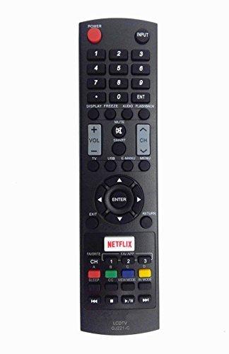GJ221-C Replaced Remote fit for Sharp LCD TV LC32LE653U LC-32LE653U LC40LE653U LC-40LE653U LC43LE653U LC-43LE653U LC48LE653U LC-48LE653U LC55LE653U LC-55LE653U LC65LE645U LC-65LE645U LC65LE653U