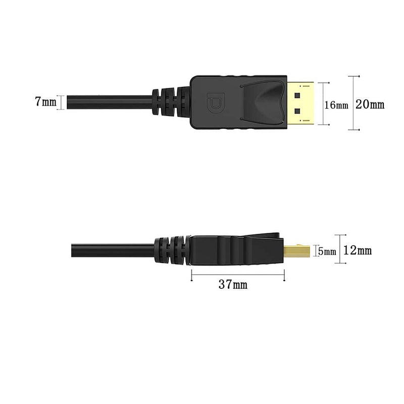 DisplayPort to Displayport Cable 6 Feet,Anbear Gold Plated Display Port to Display Port Cable 4K@60HZ Resolution(Male to Male) for DisplayPort Enabled Desktops and Laptops to Connect to Displays 6FT