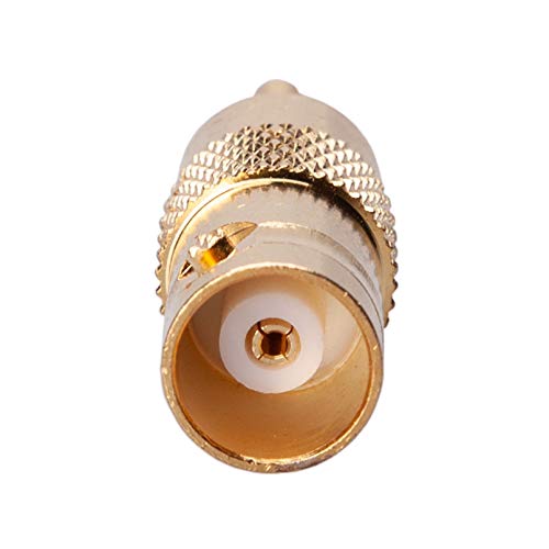 3.5mm Mono to BNC Adapter, BNC Female Jack to 3.5mm TS Male Plug, Gold Pated Bidirection Connector, SDI Coaxial Cables Adaptor for CCTV Surveillance Camera DVI DAB CB Radio Antenna