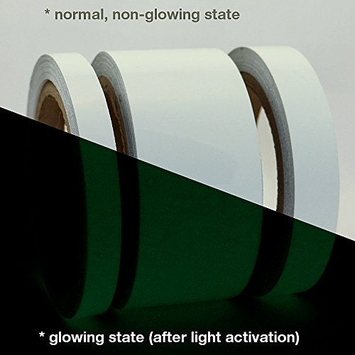JVCC GLW Glow in the Dark Tape [6 Hour]: 1/2 in. x 30 ft. (Luminescent Lime Green)
