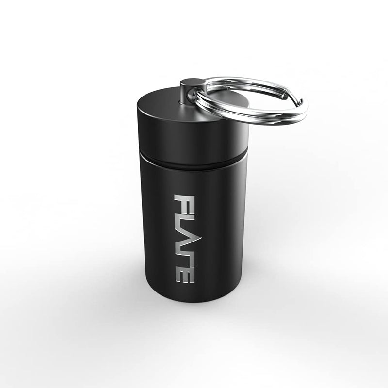 Flare Audio Large Capsule Black - Tough Lightweight Aluminium, Water-Proof, Keychain