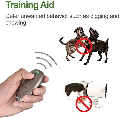 MODUS Ultrasonic Dog Barking Deterrent, 2-in-1 Dog Training and Bark Control Device, Anti-Barking Device, Control Range of 16.4 Ft, Battery Included, LED Indicate, Indoor and Outdoor Brown