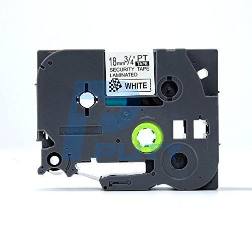 IDIK 1PK Black on White Security Laminated Label Tape Compatible for Brother P-Touch TZe-SE4 TZ SE4 Tze SE4(18mm x 8m)