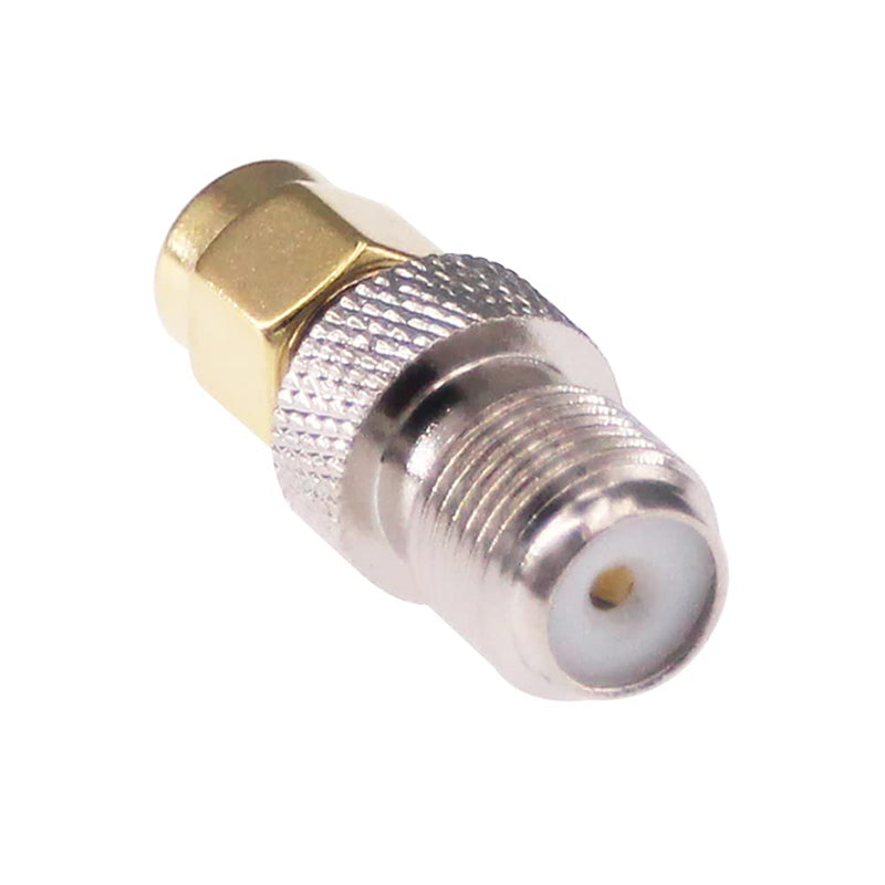 RFaha 5pcs RP-SMA Male to F Female RF Coax Adapter RPSMA to F Type Coaxial Connector Adapter(F20-5)