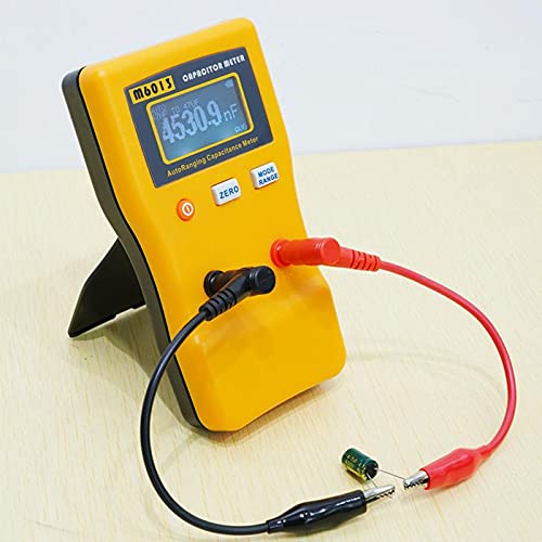 Capacitance Meter, 0.01pf to 470mf Capacitor Tester Auto-Ranging Capacitance Meter Handheld Capacitance Tester Capacitance Meter Capacitor Meter Capacitance Meters with 2 Test Clips