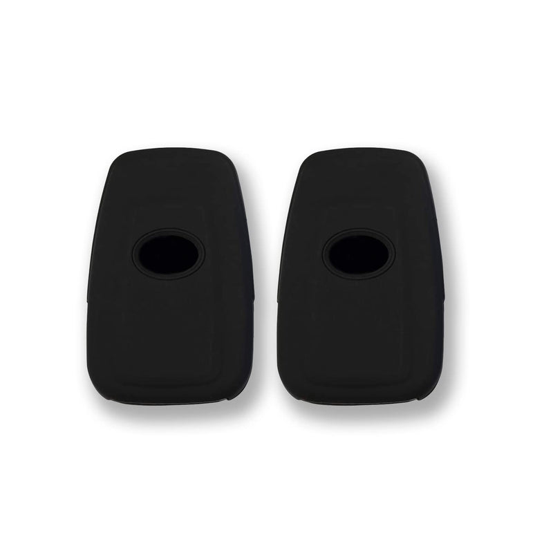 Autobase Silicone Key Fob Cover for Toyota Camry RAV4 Highlander Avalon C-HR Prius Corolla GT86 Smart Key | Car Accessory | Key Protection Case 2 Pcs (Black) Black