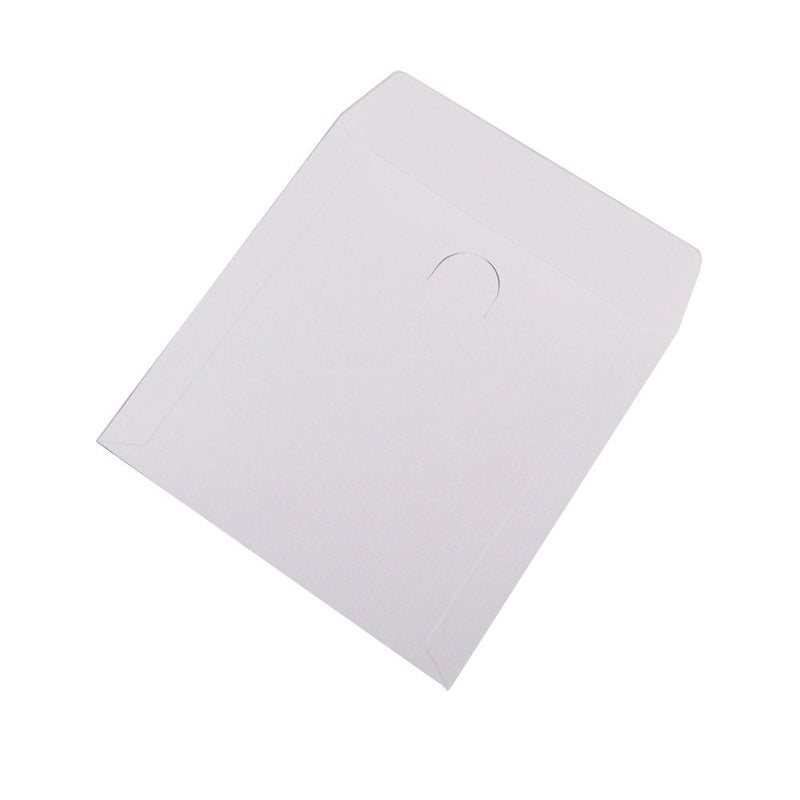 100 Pack Maxtek Premium Thick White Paper CD DVD Sleeves Envelope with Window Cut Out and Flap, 100g