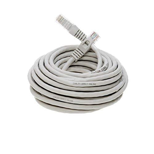 Cables Direct Online Snagless Cat6 Ethernet Network Patch Cable Gray 100 Feet 100ft