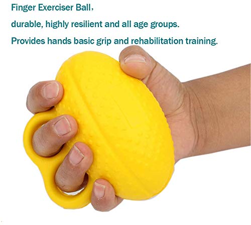 Finger Ball Exerciser Grip Ball Strength Squeeze Stress Balls for Hand, Finger Grip Strengthening Exercise for Hand