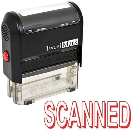 Scanned - ExcelMark Self-Inking Rubber Stamp - Red Ink A1539