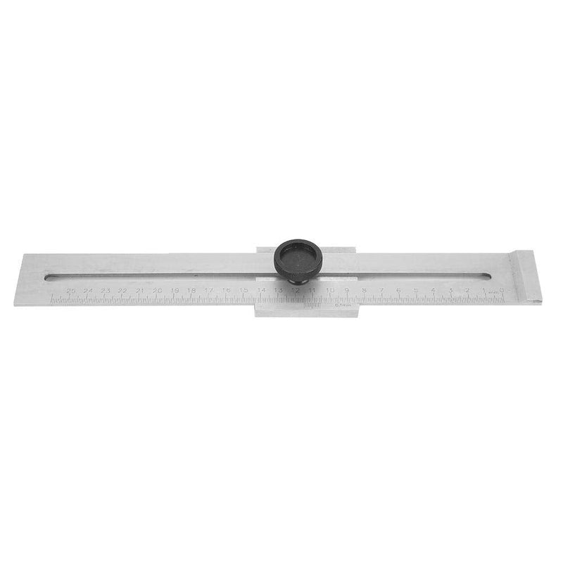 Carbon Steel Parallel Ruler Marker Gauge Precise Marking Gauge Sliding Line Ruler Durable Straight Ruler for Marking out Jobs Woodworking Industrial Carpenter(0-200)