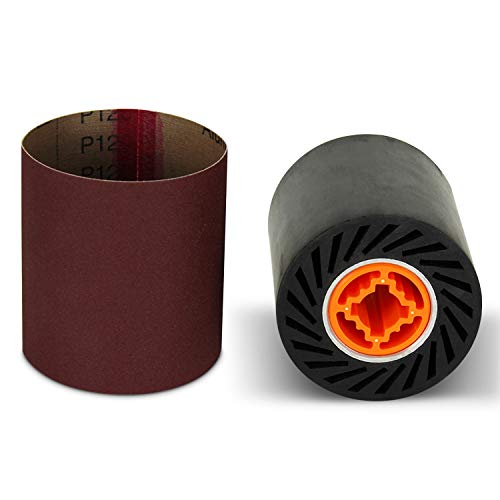 BHA Rubber Expanding Drum for Abrasive Sanding Bands, 3.5" x 4" with 3/4" Quad Keyway