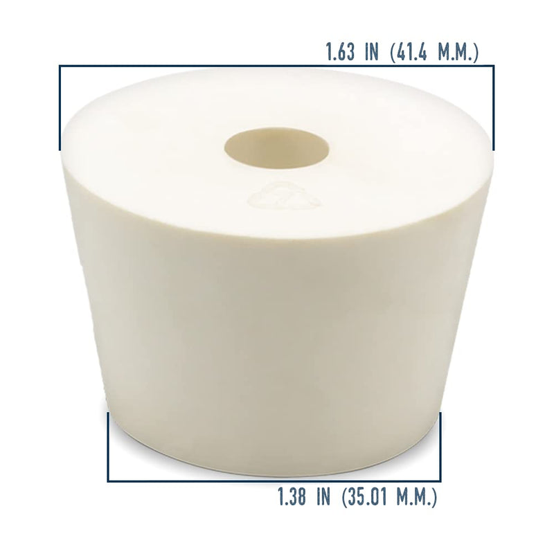 Fermentation Rubber Stoppers Drilled Bungs For Use With Airlock (#8 Rubber Stopper - 4 Pack) #8 Rubber Stopper - 4 Pack