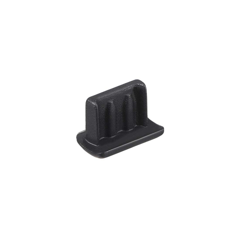 uxcell 20pcs Silicone Mini USB Cap Port Cover Anti Dust Protector 7mmx2mm Black