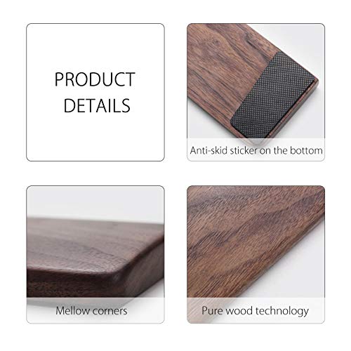 TINTON LIFE Handmade Keyboard pad Wrist Rest Keyboard Holder Wooden Hand pad Wrist pad Support for Office Work Anti-Fatigue(60 Key 300×80×20mm) 60 Key