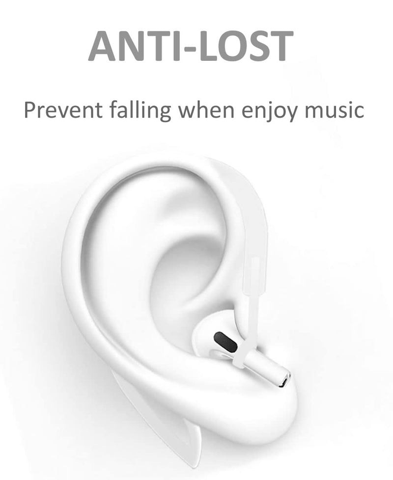 3 Pairs Ear Hooks Compatible with AirPods 3 2 1 and Pro, 360Â° Rotation Adjustable Length Anti-Slip Anti-Lost Sport Outdoor Earhooks Wing Tips Holder for AirPod Pro and 1 2 3 - Translucent