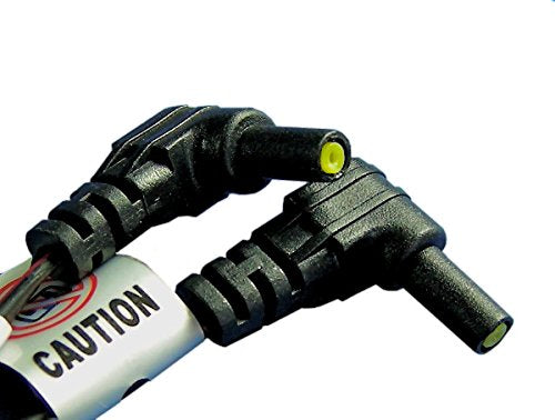 EasyStim OTC Premium Pair of 2 Black Lead Wires for TENS and EMS Units - Standard Female Plug