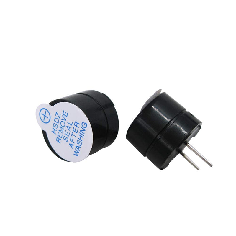 mxuteuk 10pcs DC5V Black Mini Active Piezo Buzzers Electronic Buzzer Alarm Sounder Speaker Beep Tone, Fit for Computers Printers Electronic Components HF-12095