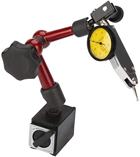 Flexible Strong Magnetic Stand Base Holder + Lever Dial Gauge Indicator Shockproof (0~0.8mm) Holder+Indicator Gauge #1