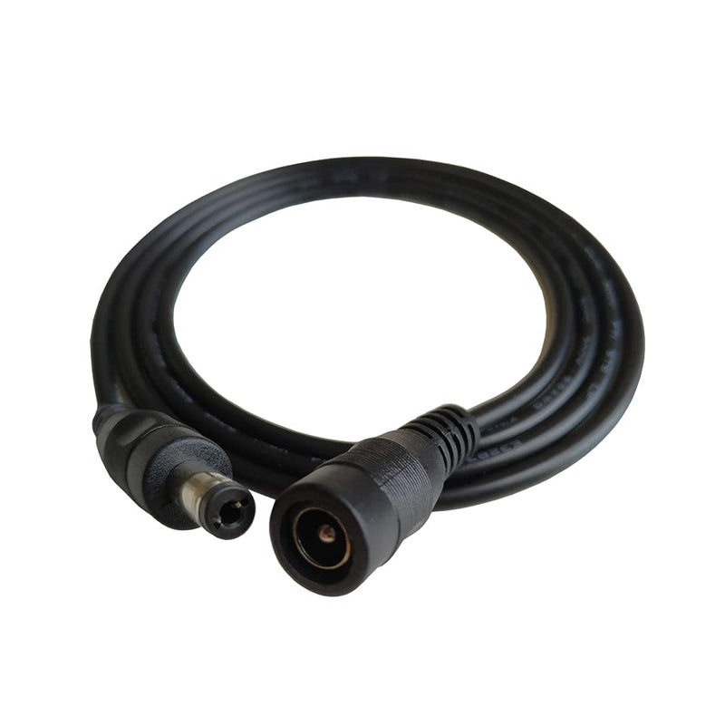 DZYDZR 1 Meter 2.1mm x 5.5mm DC 12V Adapter Cable DC Plug Extension Cable + 2pcs 2 Way Splitter Cable Male to Female Black, for LED, CCTV, Car, Monitors
