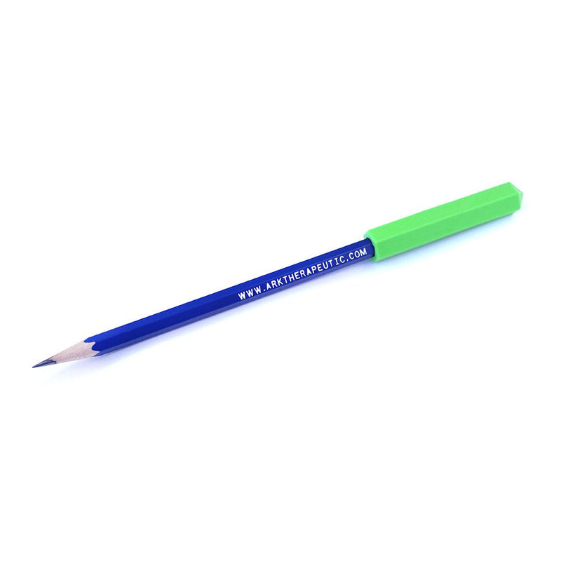 ARK's Krypto-Bite Pencil Topper Chewable Tubes - Made in The USA (3 Pack of Xtra Tough for Moderate Chewing, Lime Green)