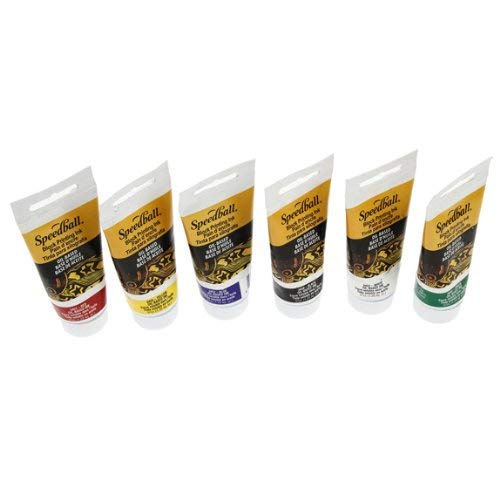 Speedball 3476 Oil-Based Block Printing Ink Starter Set for Professional, Permanent Prints AP Certified – 1.25 FL OZ Tubes