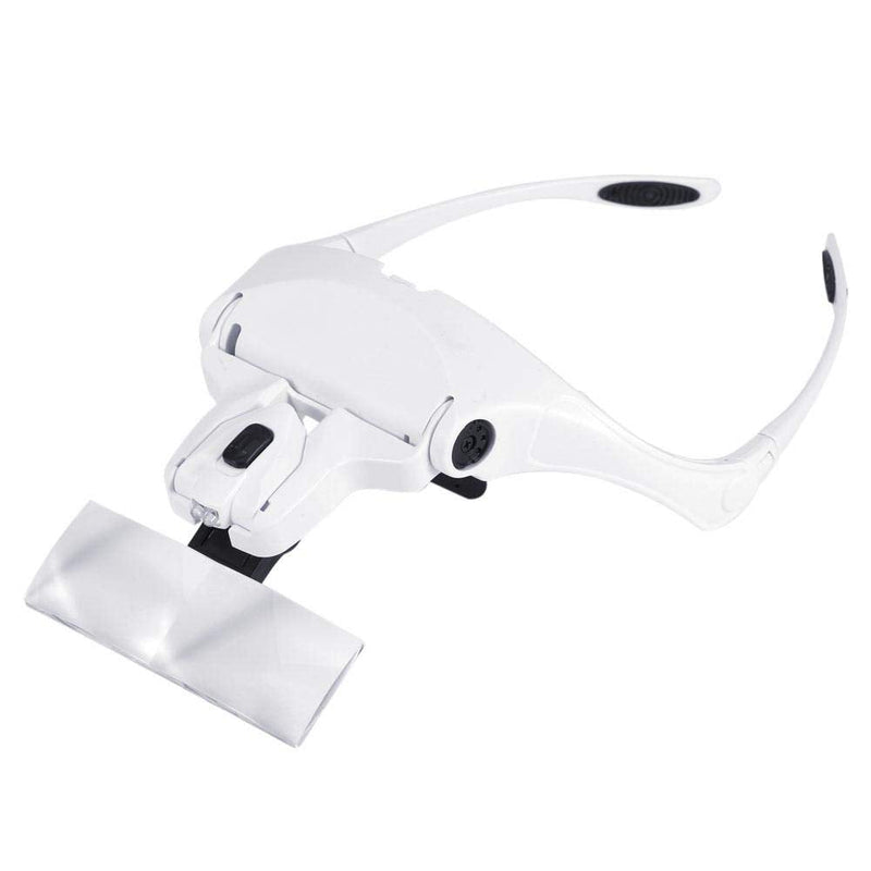 magnifying glass with light Magnifying Glass New 5 Lens Headset Magnifier With LED Lights Hand Free Magnifying Glass Eyelash Extension LED Eyelash Extension Jeweler Tool Watch Repair Eye Glasses