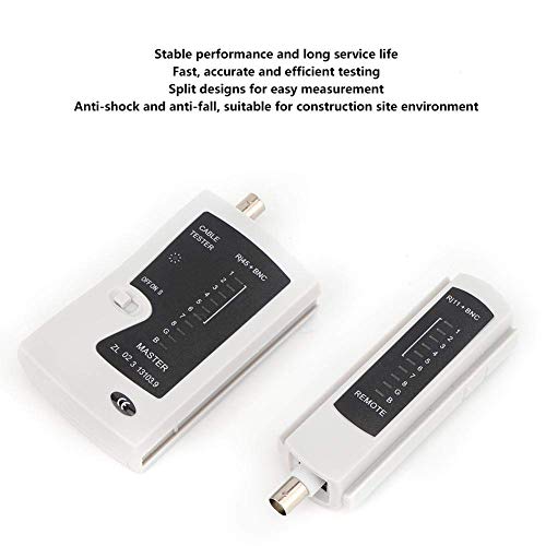 Cable Tester, Professional RJ45+BNC Cable Tester Fast Accurate Testing Network Phone Wire Test Tool