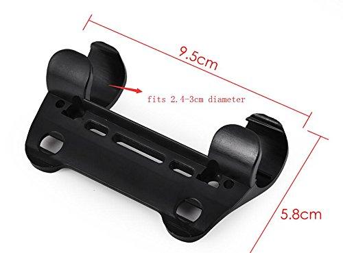 Bike Pump Bracket (Note: Fits for Pump in Diameter 2.4-3 Centimetre/0.91-1.18 Inch) Cycling Pump Holder Bicycle Frame-Mounted Pump Bracket for MTB Mountain Bike - Black