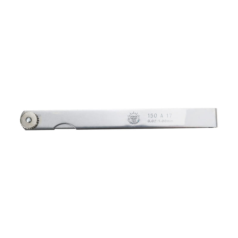 Rannb Feeler Gauge 17 Blades 0.02mm to 1mm Thickness Gap Measuring Tool 150mm/5.9" Length 17 -Leaf 5.9" Length