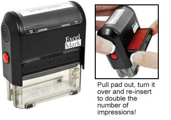 Duplicate Self Inking Rubber Stamp - Red Ink