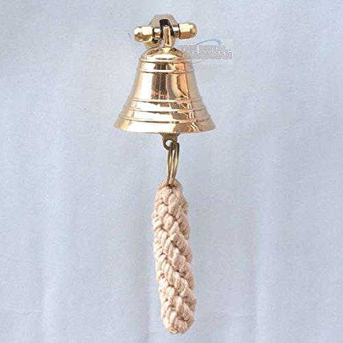 The Metal Magician 2" Polish Ship?s Bell Maritime Duty Watch/Indoor/Outdoor/Last Orders/Pub/Door/School/Dinner/Reception Wall Mountable Brass Bell with Wall Mount