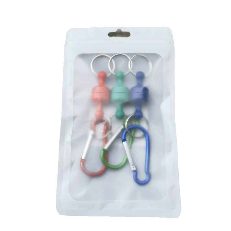 Inf-way 3pcs Super Strong Magnet Split Rings Keychain Hook Hangers Magnetic Net Release Holder / Refrigerator Magnets (ABS) Acrylonitrile Butadiene Styrene