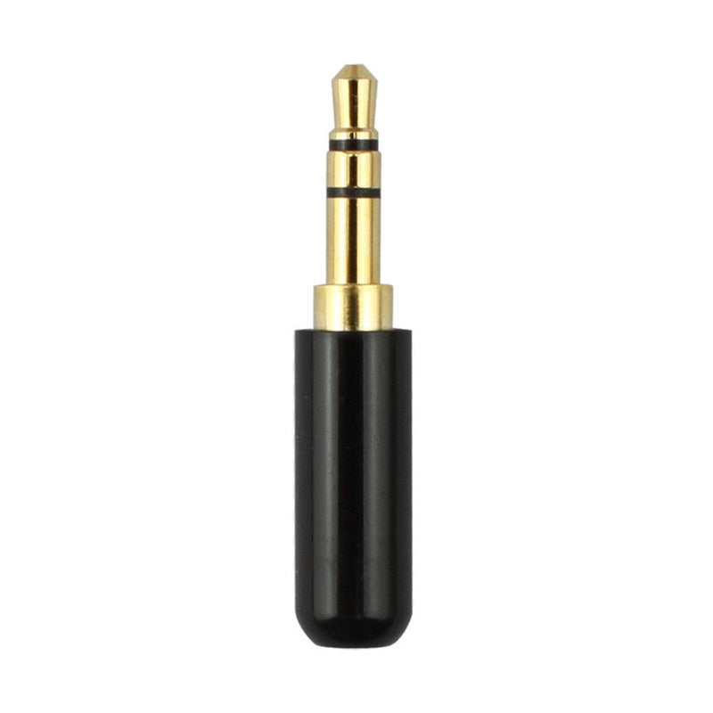 VizGiz 6 Pack Weldable 1/8" 3.5mm Plug Audio Jack Connector 3 Pole Gold-Plated Metal Earphone Adapter Soldering & Spring Tool for DIY Stereo Headset Earphone Replacement for Repair Headphone