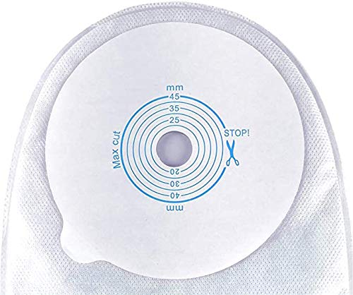 5PCS Urostomy Bags, Ostomy Supplies,One Piece Drainable Ostomy Pouch for Ileostomy Stoma Care, Cut-to-Fit 5PCS T001