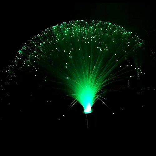 2Pcs LED Colourful Changing Fibre Fiber Optic Fountain Night Light Calming Lamp Christmas