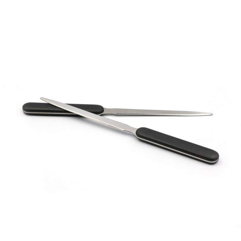 2 Pieces Stainless Steel Envelope Opener with Plastic Handle Letter Openers Lightweight Envelope Slitter Envelope Opening Slitter, Black Handle